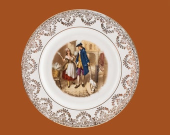 Antique Decorative Plate late 19th Century "Cries of London -Who will buy my lavender"