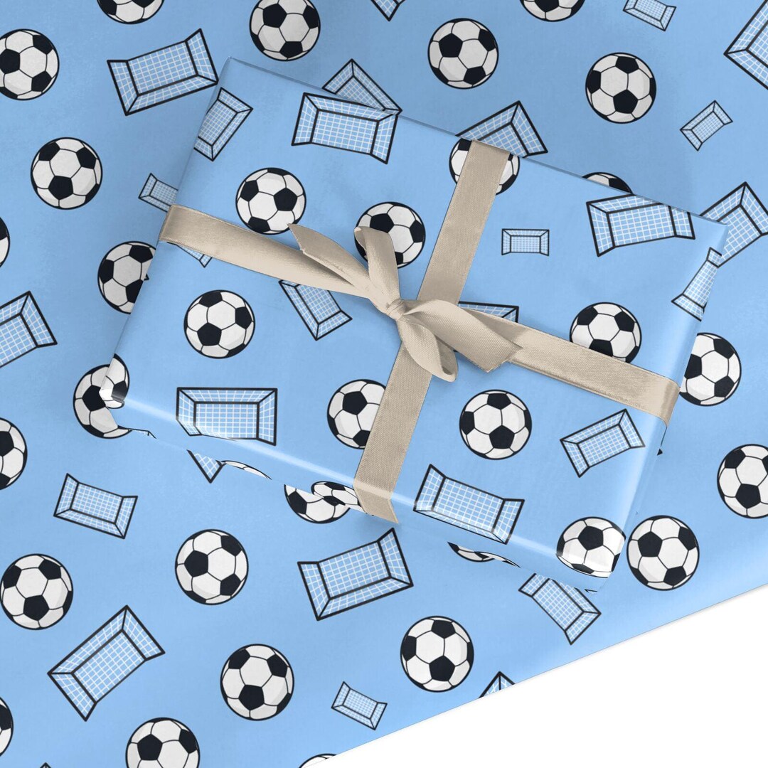 Personalised Football Wrapping Paper | Custom Name & Age Soccer - View #11