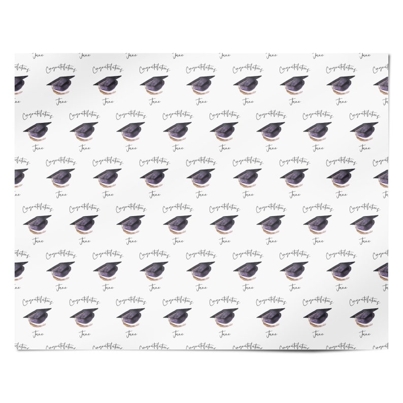Congratulations Graduate Custom Personalised Wrapping Paper Alternative