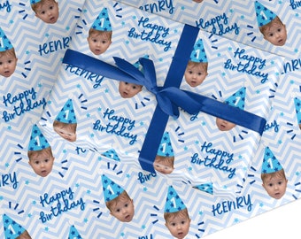 Personalised Happy Birthday Face Wrapping Paper