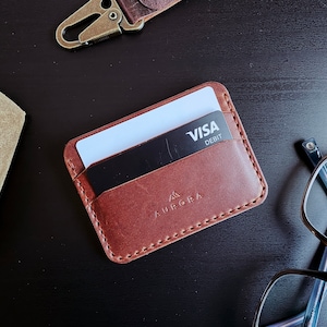 Sierra | Minimalistischer Kartenhalter aus Leder - handgefertigtes, schlankes Design, Perfekt für den Alltag