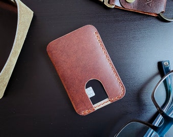 Mojave | Minimalist Vertical Leather Card Holder - Handcrafted, Sleek Design, Perfect for Everyday