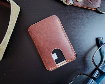 Mojave | Minimalist Vertical Leather Card Holder - Handcrafted, Sleek Design, Perfect for Everyday