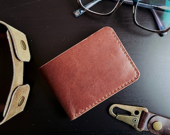 El Capitão | Carteira dupla de couro – feita à mão, compacta e elegante para uso diário