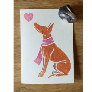 kelb tal-fenek PHARAOHund-Glückwunschkarten / gedrucktes Aquarell-Design von britischer Künstlerin / Geschenk, Begrüßung, Danke, Haustier-Verlust, Beileid, Geburtstag