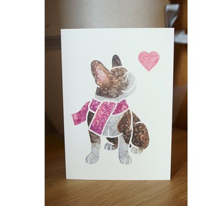 FRANZÖSISCHE BULLDOGGE Grußkarten / gestromelte Frenchie / Gedrucktes Aquarell Art Design / Geschenk, Grüße, Dankeschön, Haustierverlust, Beileid, Geburtstag