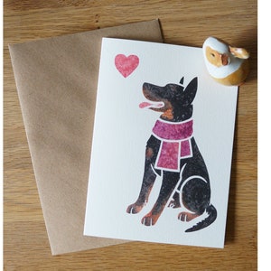 BEAUCERON Berger de Beauce note cards / printed watercolour design by UK artist / gift, greetings, thank you, pet loss, condolence, birthday