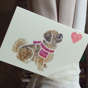 TIBETAN SPANIEL note cards / printed watercolour design / gift, greetings, thank you, pet loss, condolence, birthday / York UK animal artist