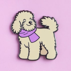 COCKAPOO cavapoo labradoodle dog enamel lapel pin badge, cute gift for dog lovers, hard enamel/cloisonne brooch