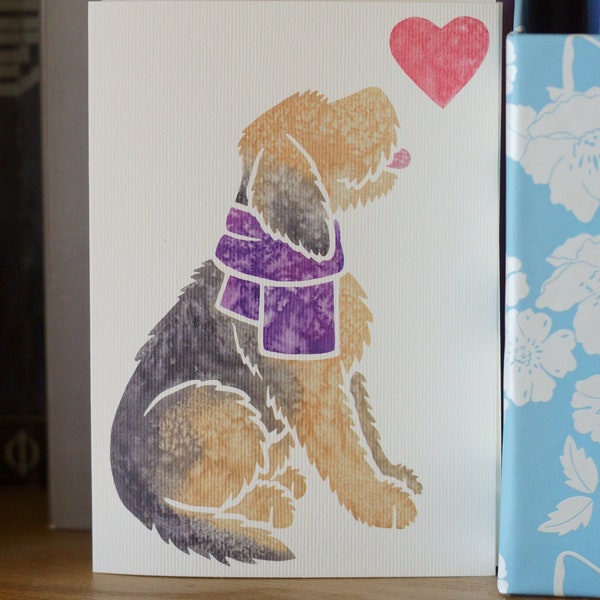 OTTERHOUND dog note cards / printed watercolour design / gift, greetings, thank you, pet loss, condolences, birthday / York UK animal artist