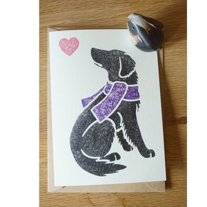 FLAT COATED RETRIEVER note cards / printed watercolour design / gift, greetings, thankyou, pet loss, condolence, birthday / uk animal artist