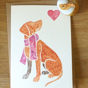Cartes de correspondance HONGROISE VIZSLA / aquarelle imprimée / cadeau, salutations, merci, perte d'un animal de compagnie, condoléances, anniversaire / artiste animalier de York au Royaume-Uni