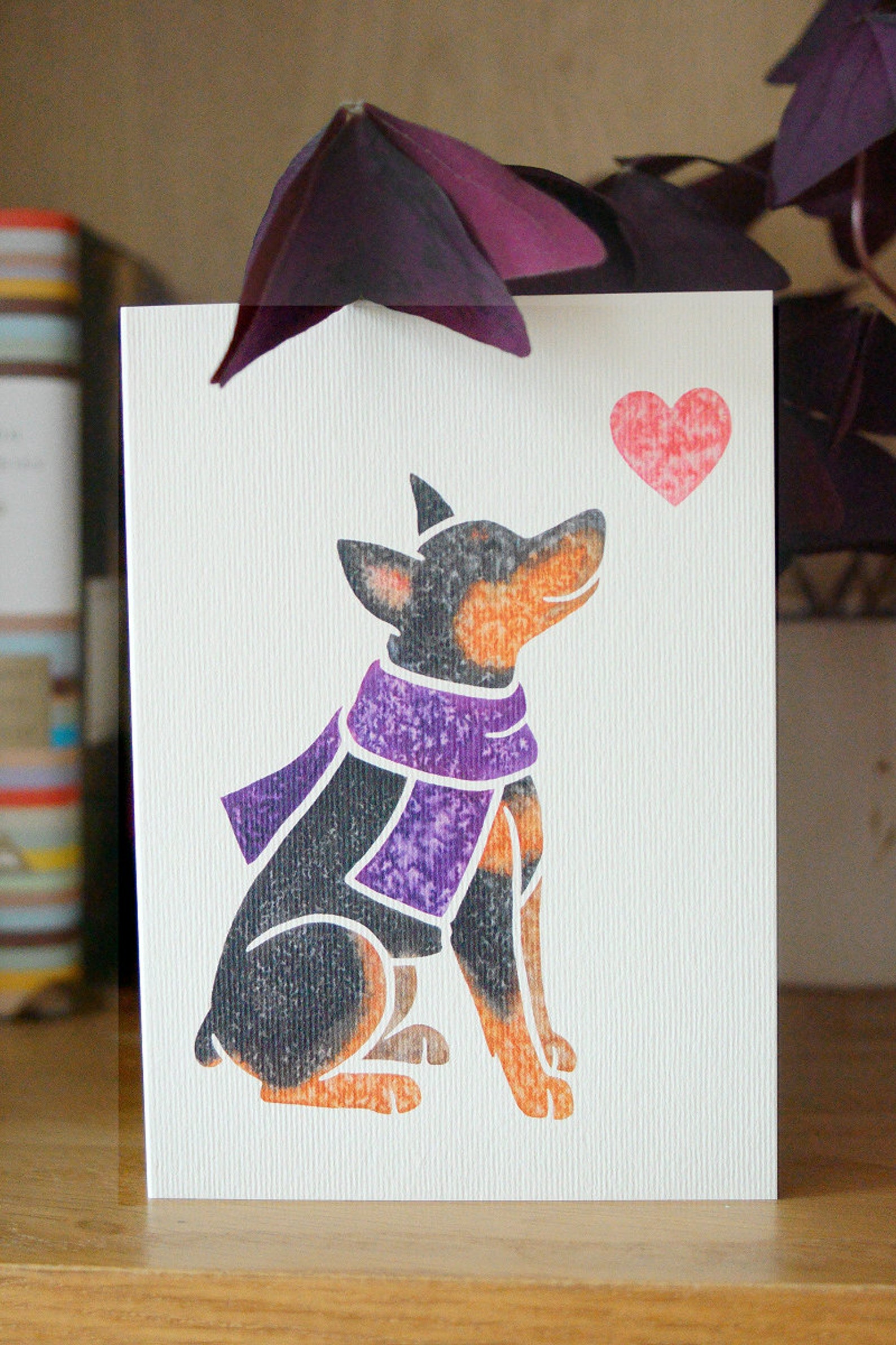 Note Pincher MINIATURE PINSCHER Min Pin Dog Cute Note Cards Gifts Greeting York ...