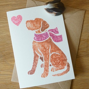 Cartes de correspondance VIZSLA WIREHAIRED / aquarelle imprimée / cadeau, voeux, merci, perte d'un animal de compagnie, condoléances, anniversaire / artiste animalier de York au Royaume-Uni