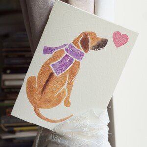 RHODESIAN RIDGEBACK Grußkarten / gedrucktes Aquarell Design / Geschenk, Grüße, Danke, Haustierverlust, Beileid, Geburtstag / Afrikanischer Löwenhund