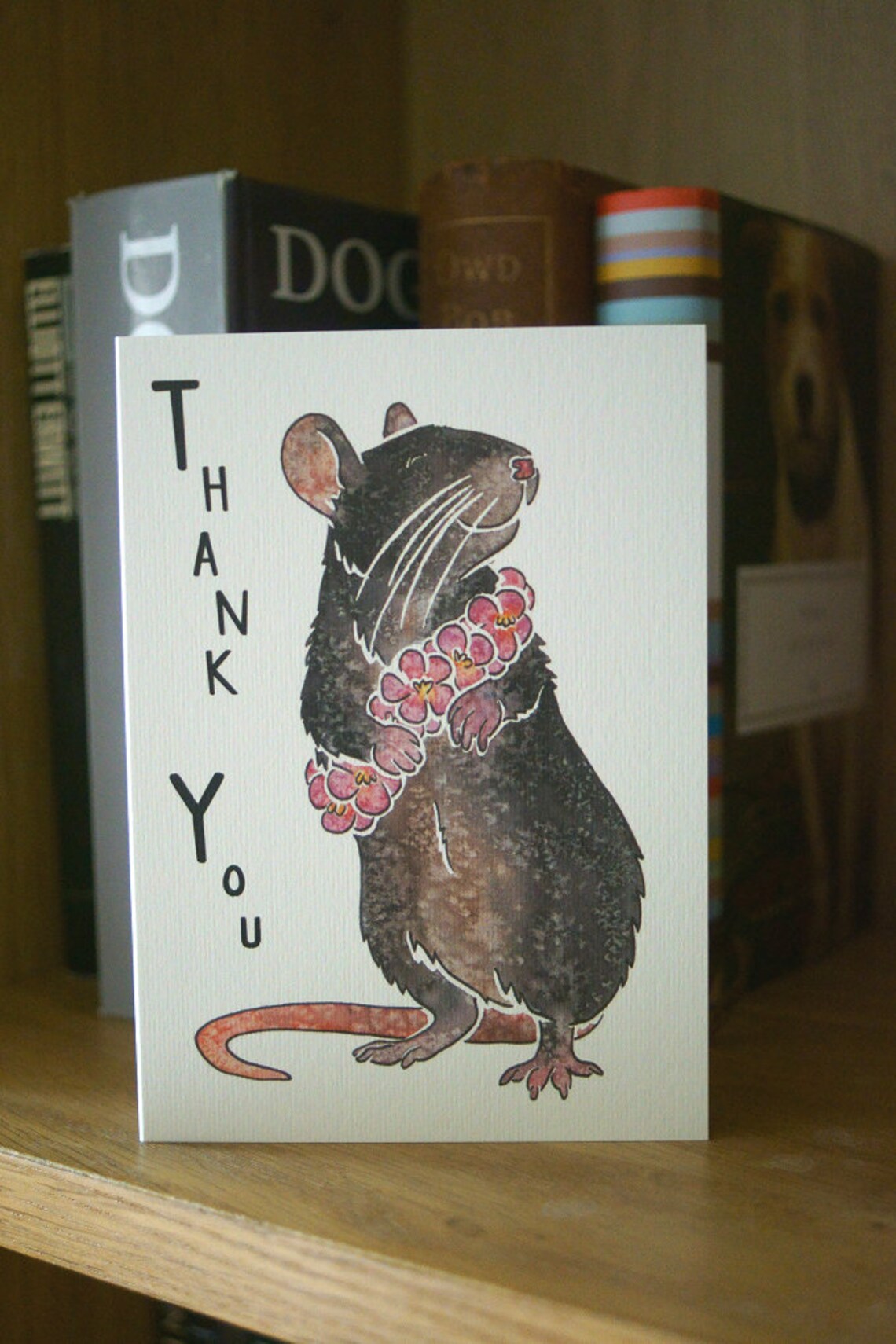 PET FANCY RAT black Topear Ratty Thank You Notecards Gifts - Etsy