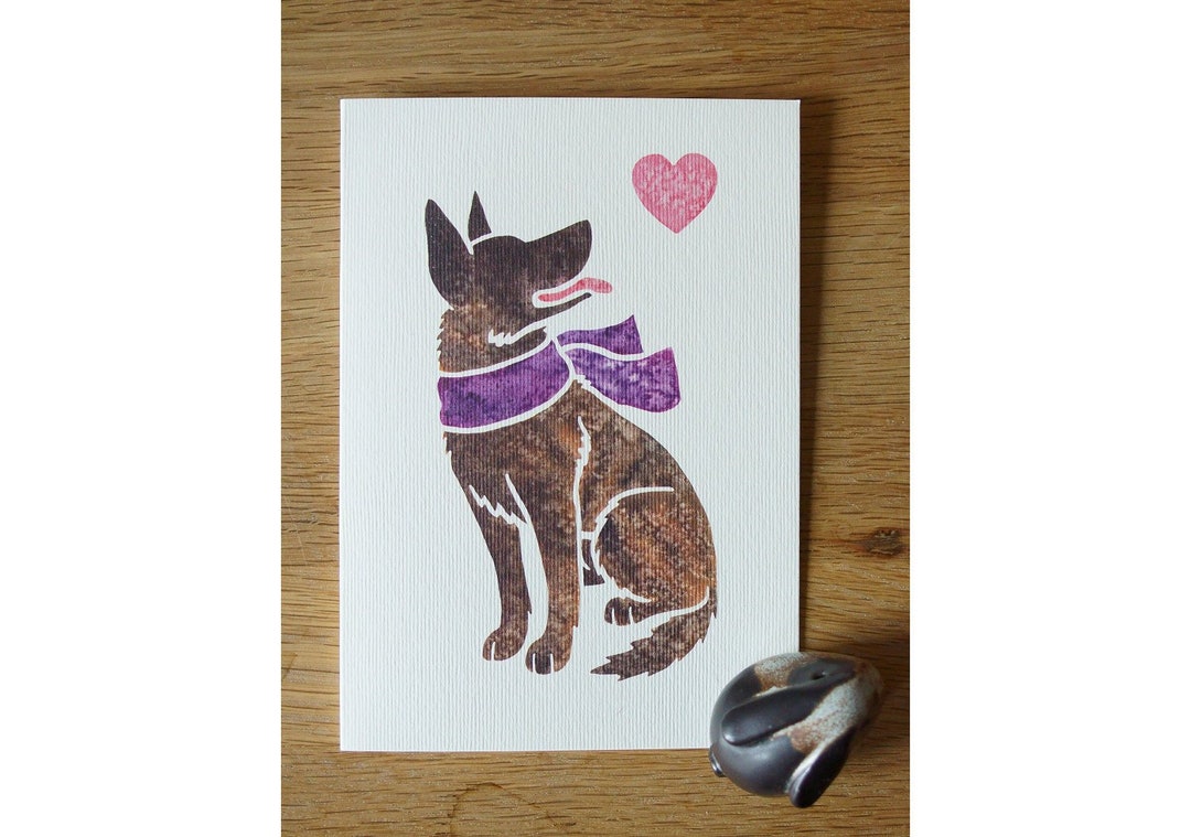 DUTCH SHEPHERD DOG Dutchie Note Cards / Printed Watercolour Design by
