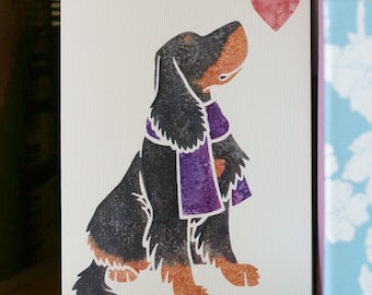 GORDON SETTER note cards / printed watercolour design / gift, greetings, thank you, pet loss, condolences, birthday / York UK animal artist