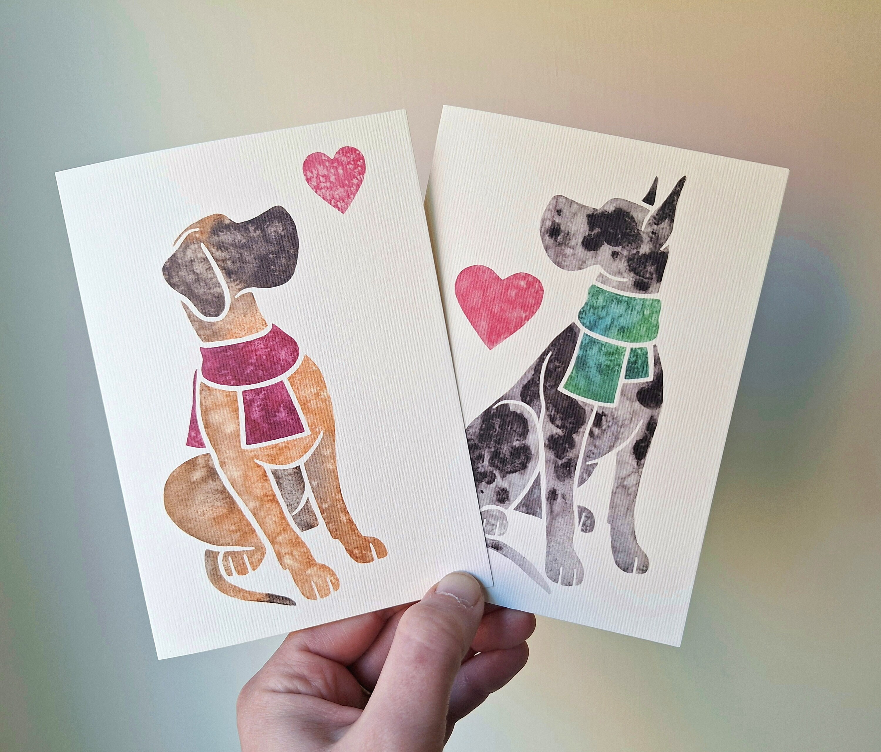 Dankeskarte Mit Hundemotiv - Leer Innen Zum Selbstgestalten, Inkl. Umschlag | Handmade In UK