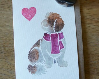 SHIH TZU dog note cards / printed watercolour design / gift, greetings, thank you, pet loss, condolences, birthday / York UK animal artist