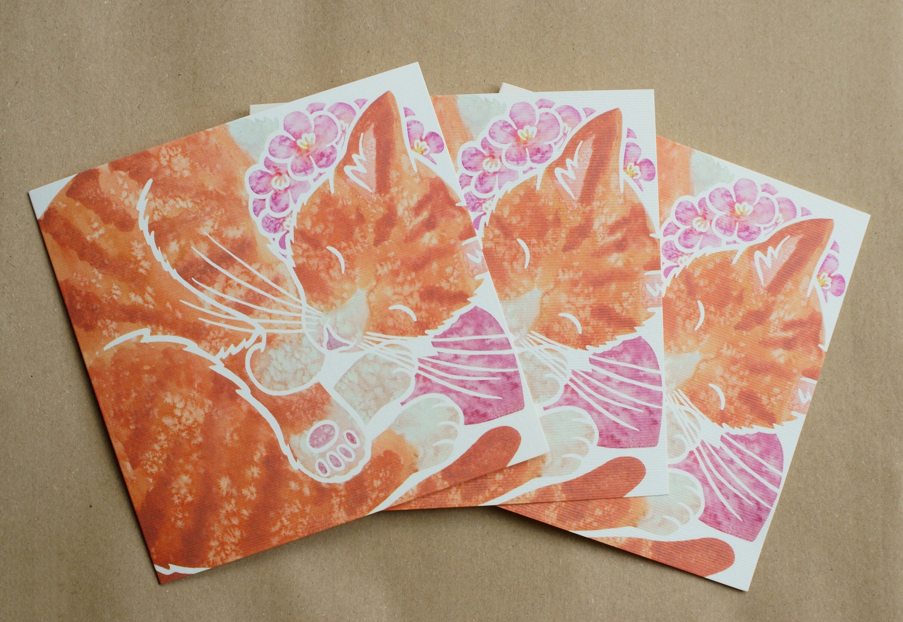 Tarjeta De Celebración De Cumpleaños Con Lindos Gatos Bebé Dibujo