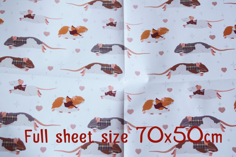 Adorable Pet RAT MOUSE and HAMSTER Rodent Wrapping Paper Etsy UK