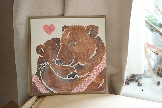 BROWN/GRIZZLY BEAR Hug Greetings Card by York Uk Artist / Printed  Watercolour Design / Birthday, Father's Day, Anniversary, Friend, for Her -  Etsy Hong Kong