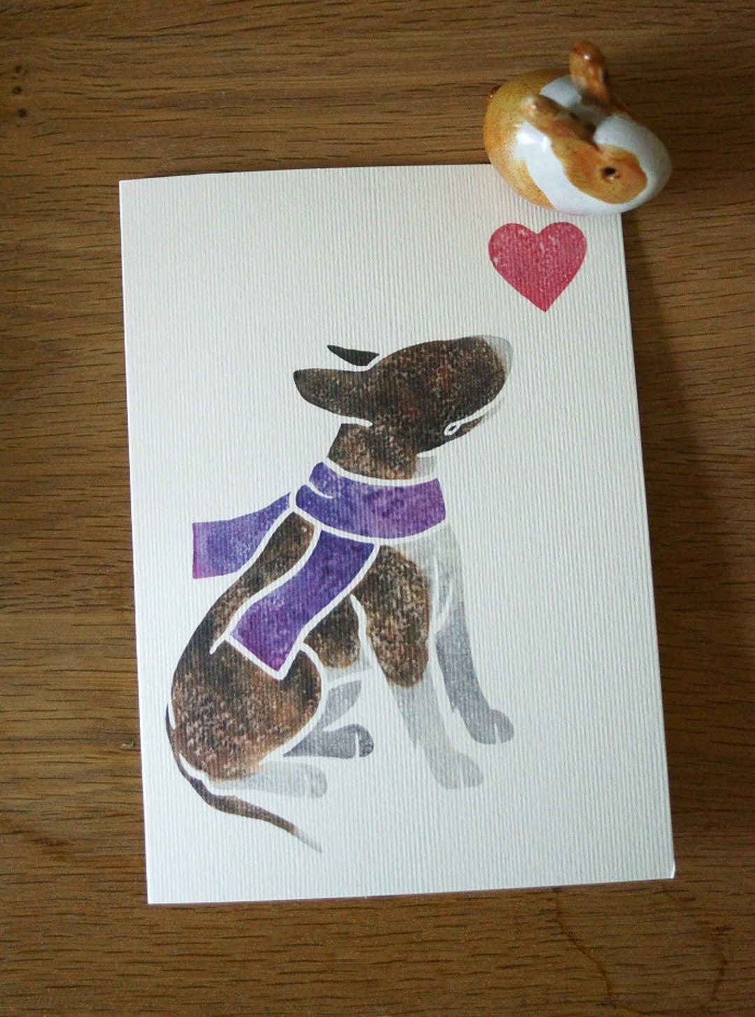 ENGLISH BULL TERRIER Brindle Note Cards / Printed Watercolour Design by ...