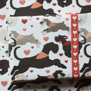 SCHNAUZER wrapping paper / giant, miniature, and standard / 70x50cm gift wrap sheets, perfect for Christmas, birthday etc