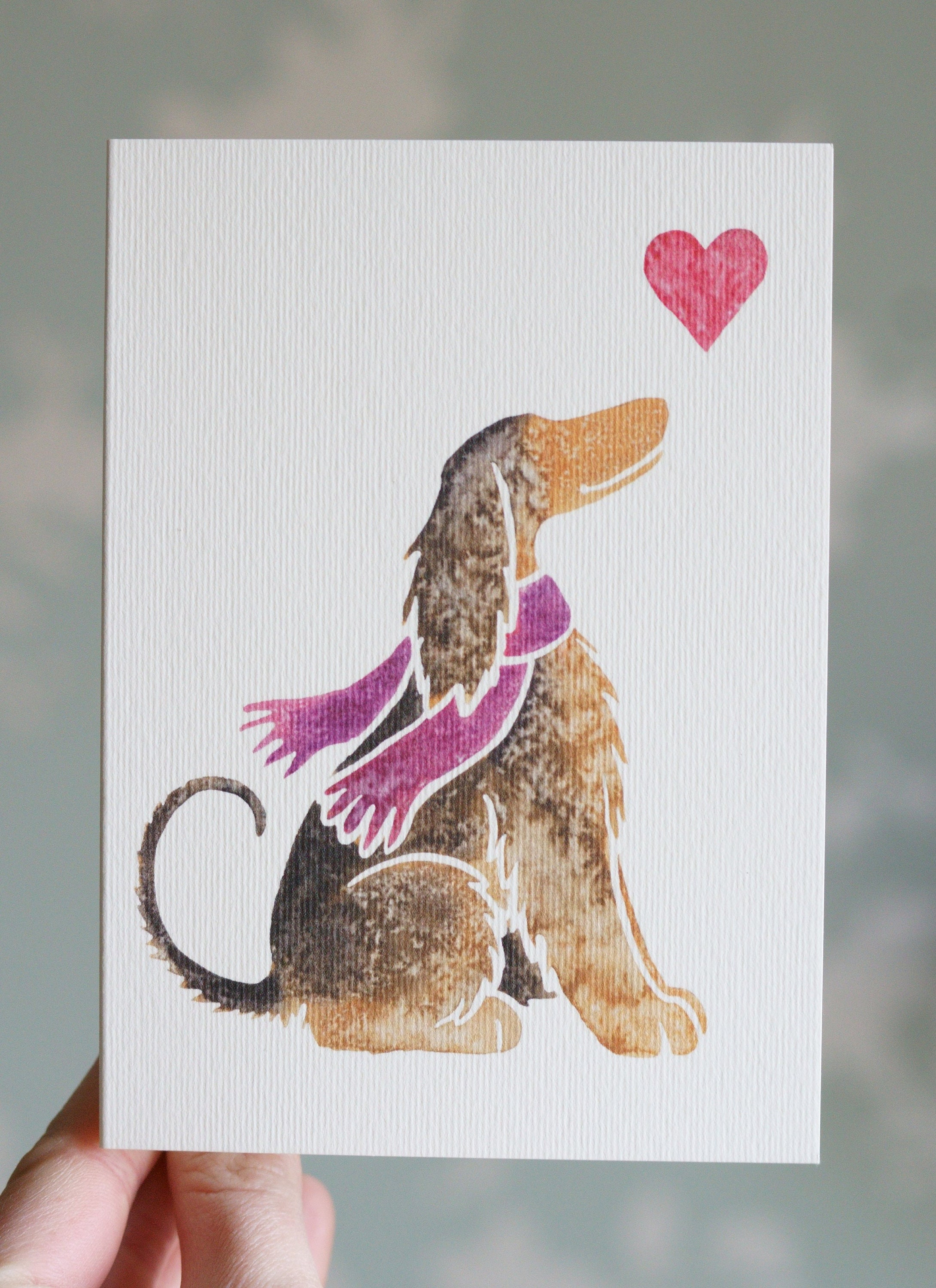 AFGHAN HOUND tazi persische Windhund Windhund Hund Notecards Etsy