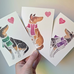 SMOOTH COLLIE note cards / printed watercolour design / gift, greetings, thank you, pet loss, condolence, birthday / tricolour, sable, merle