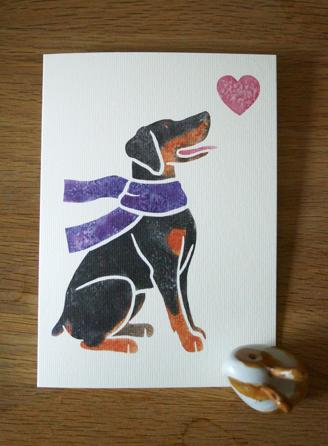 Note Pincher DOBERMANN PINSCHER Note Cards / Dobie / Printed Watercolour Design by ...