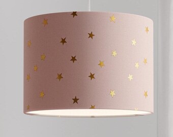 children's lamp lampshade stars gold application Scandinavian pattern modern minimalist