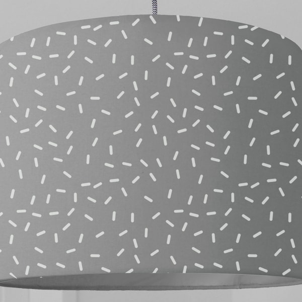 Hanging lamp lampshade grey confetti pattern modern Scandinavian