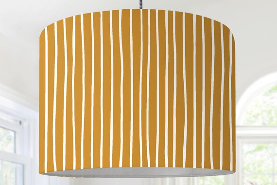 Hanging lamp lampshade mustard yellow white modern Scandinavian pattern modern Scandinavian minimalist