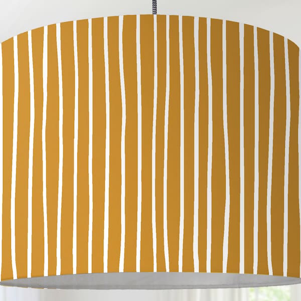 Hanging lamp lampshade mustard yellow white modern Scandinavian pattern modern Scandinavian minimalist