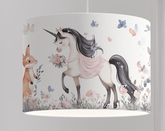 Lampshade children's room Unicorn purple