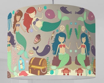 Lampshade mermaids sea nursery