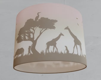 Hanging lamp children lampshade whale sea fish white nursery