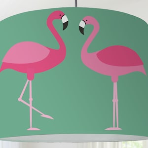 Lampshade children&#39;s lamp flamingo birds green