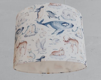 Lampshade for children whale fish sea turtle nursery mint