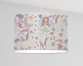 Lampshade children's room Unicorn purple