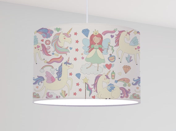 Lampshade children's room Unicorn purple