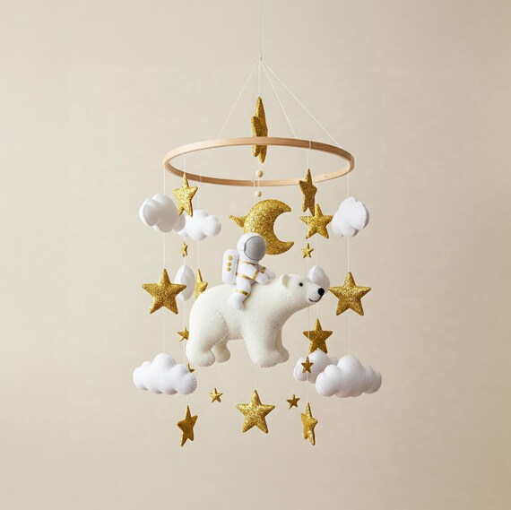 Bear Mobile - Baby Mobile with Astronaut