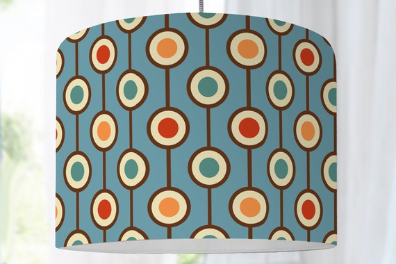 Lampshade Floor Lamp Retro Pattern Hippie 70s Colorful Graphic Pattern Bedroom Living Room Nursery
