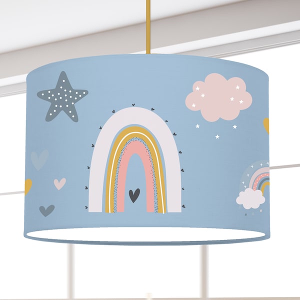 Children's room lampshade rainbow star young modern Scandinavian pattern modern Scandinavian minimalist