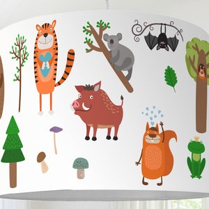 Maxi lampshade child FOREST FRIENDS white