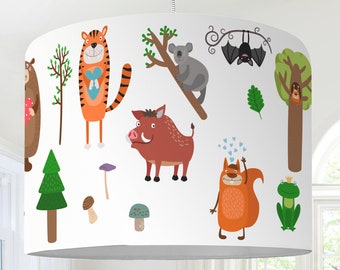 Maxi lampshade child FOREST FRIENDS white