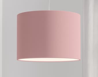 Lamp organic cotton lampshade pink handmade