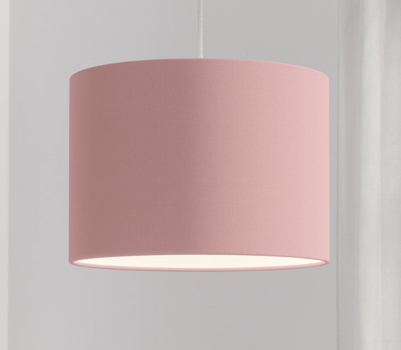 Lamp organic cotton lampshade pink handmade